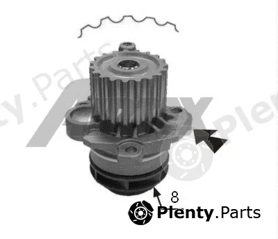 Airtex 1998 — Water Pump, engine cooling