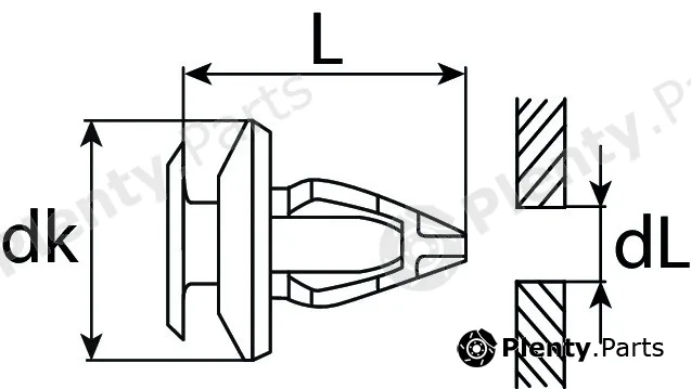 SWGAutomotive 50050816 — Clip, trim/protection strip
