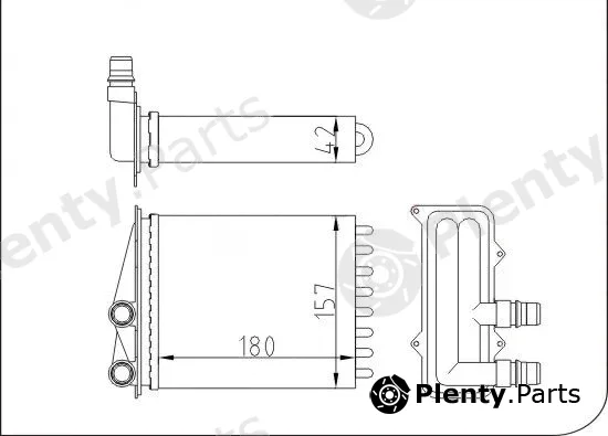 TQ TQ-YMLH228 — Heat Exchanger, interior heating HLADNJAK GRIJAČA