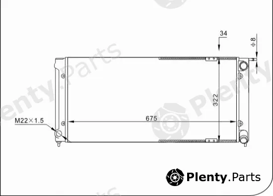 TQ TQ-YMLR016 — Radiator, engine cooling HLADNJAK VW GOLF TQ-YMLR016 2 16TD -AC ;16D+AC/16+AC/18+AC