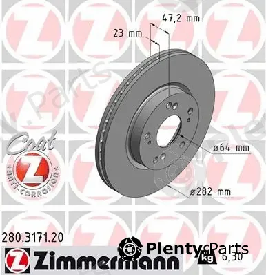 TQ TQ-BD0522 — Brake Disc DISK PLOČA HONDA TQ-BD0522 PR.CIVIC 2.2CDTI 06 -> D282/23