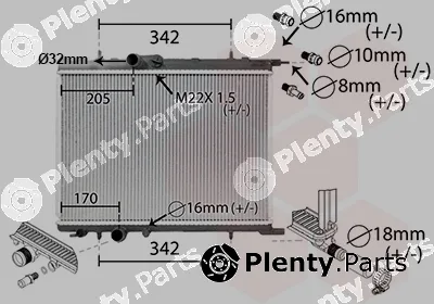 TQ TQ-40002300 — Radiator, engine cooling HLADNJAK