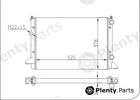 TQ TQ-YMLR026 — Radiator, engine cooling HLADNJAK