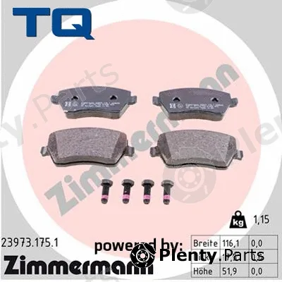 TQ TQ-BP0081 — Brake Pad Set, disc brake DISK PL RENAULT TQ-BP0081 MICRA,MODUS 1.5DCI 04 ->