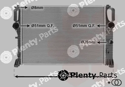 TQ TQ-30002449 — Radiator, engine cooling HLADNJAK MB 211 TQ-30002449 E 05- 280CDI/320CDI/500 ;CLS 05-