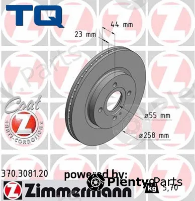 TQ TQ-BD0623 — Brake Disc DISK PLOČA MAZDA TQ-BD0623 PR.MAZDA 2 07-14 D258/23