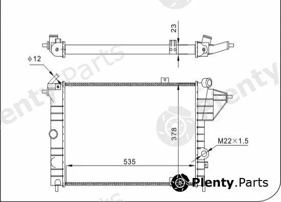 TQ TQ-YMLR063 — Radiator, engine cooling HLADNJAK OPEL VECTRA TQ-YMLR063 A 17D/18/20 MAN -AC