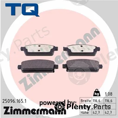 TQ TQ-BP0095 — Brake Pad Set, disc brake DISK PL CHEVROLET TQ-BP0095 ZAD.CRUSE 2.0CDI 09 ->
