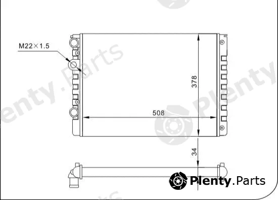TQ TQ-YMLR029 — Radiator, engine cooling HLADNJAK VW POLO TQ-YMLR029 94-02 19D -AC ;SDI -99
