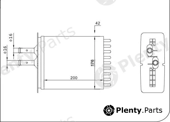 TQ TQ-YMLH156 — Heat Exchanger, interior heating HLADNJAK GR.FIAT PUNTO TQ-YMLH156 93-99 VALEO SISTEM