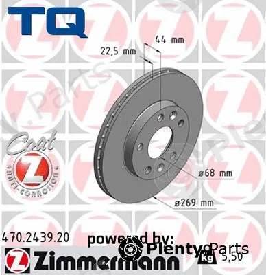 TQ TQ-BD1014 — Brake Disc DISK PLOČA DACIA TQ-BD1014 PR.DUSTER 1.5DCI 10 -> D269/22