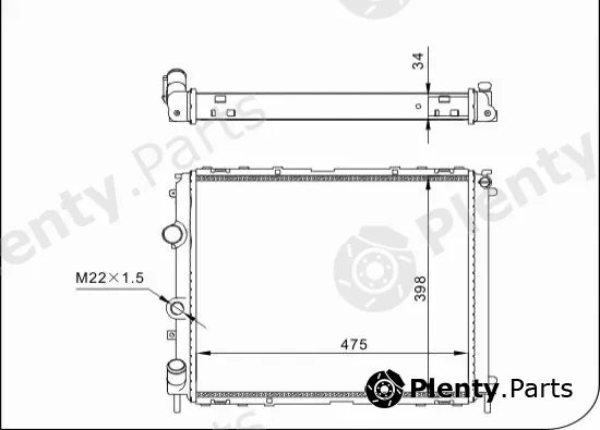 TQ TQ-YMLR198 — Radiator, engine cooling HLADNJAK