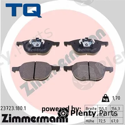TQ TQ-BP0070 — Brake Pad Set, disc brake DISK PL FORD TQ-BP0070 M-3,FOCUS 1.6 03 ->