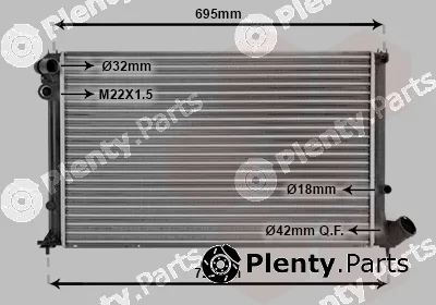 TQ TQ-40002181 — Radiator, engine cooling HLADNJAK PEUGEOT 406 TQ-40002181 19SD -AC