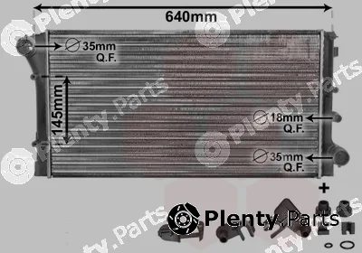 TQ TQ-17002292 — Radiator, engine cooling HLADNJAK FIAT PANDA TQ-17002292 03-07 11/12/14 +AC