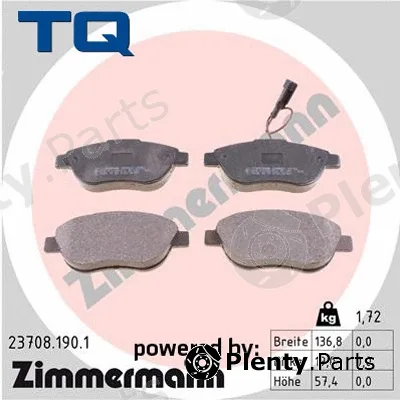TQ TQ-BP0068 — Brake Pad Set, disc brake DISK PL FIAT TQ-BP0068 STILO 1.9JTD 01 ->