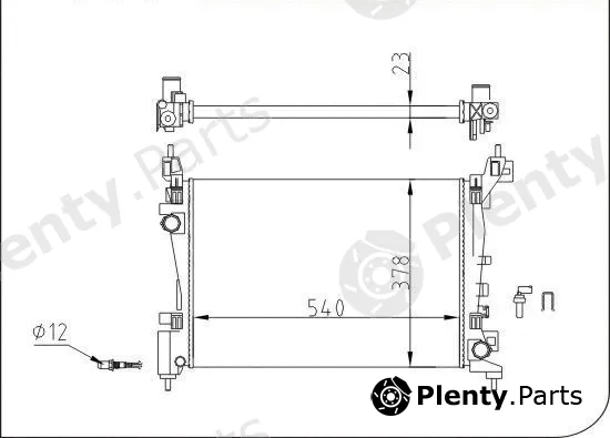 TQ TQ-YMLR396 — Radiator, engine cooling HLADNJAK OPEL CORSA TQ-YMLR396 D 10- 12/14