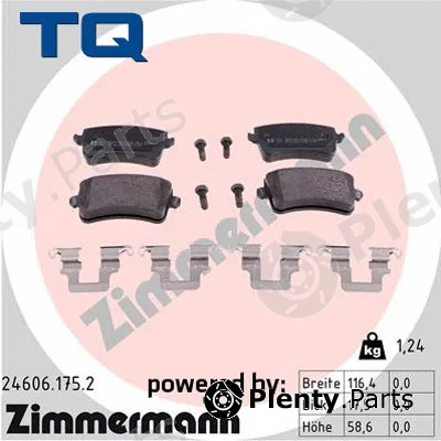 TQ TQ-BP0843 — Brake Pad Set, disc brake DISK PL. AUDI 24606.175.2 Q5 (8R) 3.0 TDI QUATTRO 12->  ZAD.
