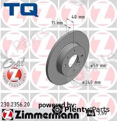 TQ TQ-BD0028 — Brake Disc DISK PLOČA FIAT TQ-BD0028 PR.PUNTO 1.2 ->99 D240/11