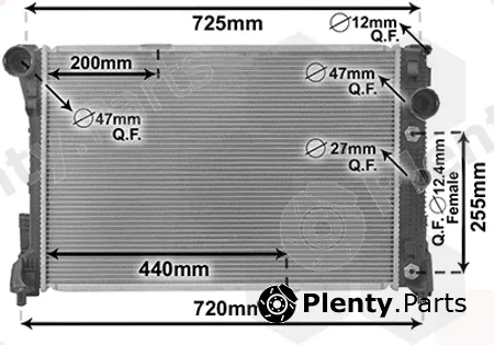 TQ TQ-30002491 — Radiator, engine cooling HLADNJAK MB 212 TQ-30002491 E ,204 C/GLK/218 CLS