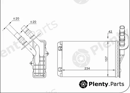 TQ TQ-YMLH158 — Heat Exchanger, interior heating HLADNJAK GR.RENAULT CLIO TQ-YMLH158 98-05 ;THALIA/STORIA
