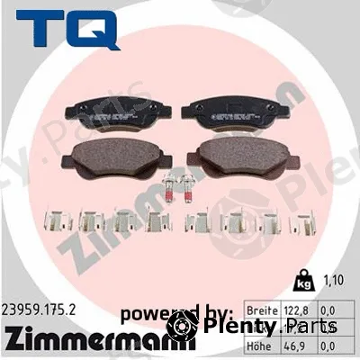 TQ TQ-BP0636 — Brake Pad Set, disc brake DISK PL PEUGEOT TQ-BP0636 AYGO,P-107 1.0 05 ->