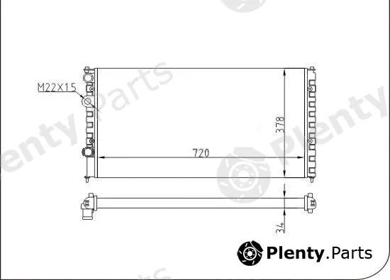 TQ TQ-YMLR086 — Radiator, engine cooling HLADNJAK VW PASSAT TQ-YMLR086 93-96 16/18/20/28 +AC