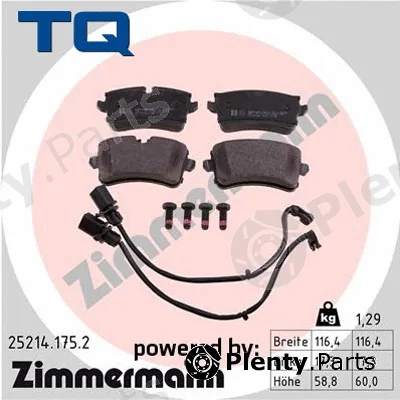TQ TQ-BP0948 — Brake Pad Set, disc brake DISK PL VW TQ-BP0948 ZAD.A-4 2.0TFSI 08 ->