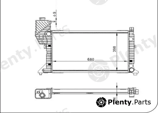 TQ TQ-YMLR216 — Radiator, engine cooling HLADNJAK MB SPRINTER TQ-YMLR216 -06 D/TD +/-AC MAN