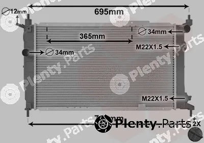 TQ TQ-37002091 — Radiator, engine cooling HLADNJAK OPEL ASTRA TQ-37002091 F BENZ +AC MAN
