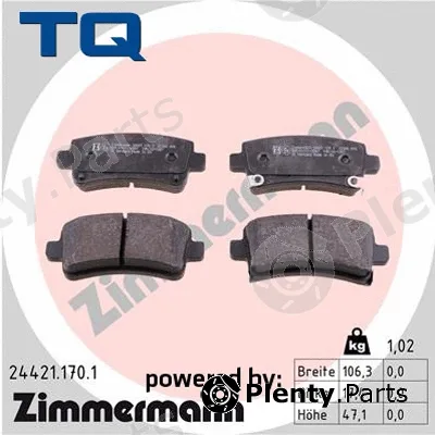TQ TQ-BP0778 — Brake Pad Set, disc brake DISK PL OPEL TQ-BP0778 ZAD.INSIGNIA 1.6,2.0CDTI 08 -> 16