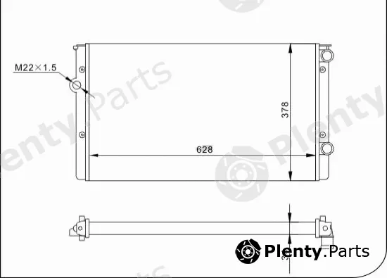 TQ TQ-YMLR021 — Radiator, engine cooling HLADNJAK VW GOLF TQ-YMLR021 3/VENTO 19D/19TD/TDI 110KS -AC
