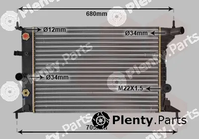 TQ TQ-37002219 — Radiator, engine cooling HLADNJAK OPEL VECTRA TQ-37002219 B 16/18/20 AUTO -AC