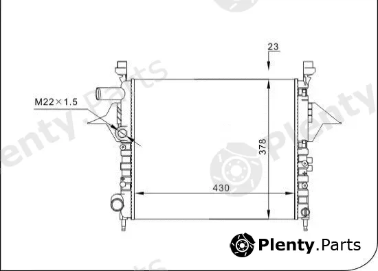 TQ TQ-YMLR124 — Radiator, engine cooling HLADNJAK