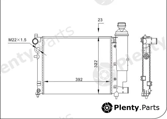 TQ TQ-YMLR138 — Radiator, engine cooling HLADNJAK CITROEN SAXO TQ-YMLR138 01- 11/14 -AC