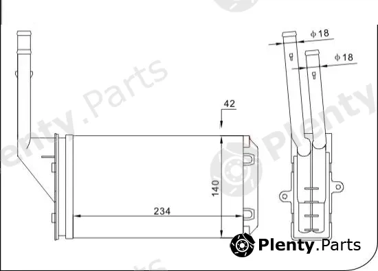 TQ TQ-YMLH155 — Heat Exchanger, interior heating HLADNJAK GR.CITROEN AX TQ-YMLH155 91- ;SAXO/P106 96-