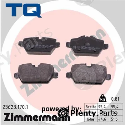 TQ TQ-BP0064 — Brake Pad Set, disc brake DISK PL BMW TQ-BP0064 ZAD.BMW 1 E87,E90 04->