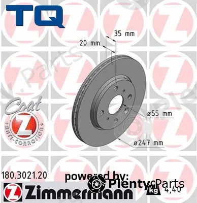 TQ TQ-BD0026 — Brake Disc DISK PLOČA CITROEN TQ-BD0026 PR.P-107,C-1 1.0 05 -> D247/20