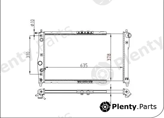 TQ TQ-YMLR245 — Radiator, engine cooling HLADNJAK DAEWOO LANOS TQ-YMLR245 97- 13/15/16 +AC MAN/AUTO