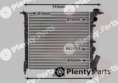 TQ TQ-43002041 — Radiator, engine cooling HLADNJAK RENAULT CLIO TQ-43002041 -98 11/12 -AC ;R19/EXPRESS