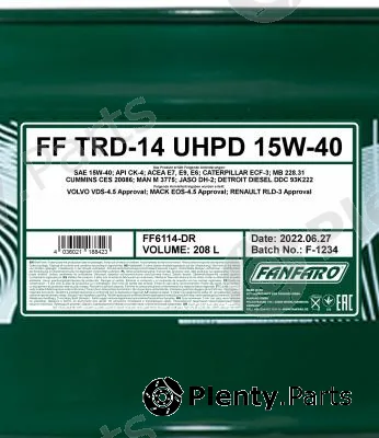 SCT - Mannol FF6114-DR — Engine Oil FANFARO TRD-14 UHPD 15W-40