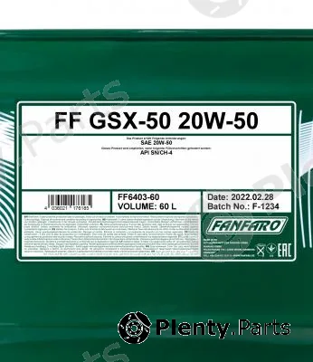 SCT - Mannol FF6403-60 — Engine Oil FANFARO GSX-50 20W-50