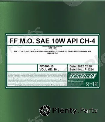 SCT - Mannol FF3101-10 — Engine Oil FANFARO M.O. SAE 10W