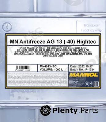 SCT - Mannol MN4013-IBC — Antifreeze MANNOL 4013 AG13 Antifreeze