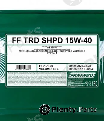 SCT - Mannol FF6101-60 — Engine Oil FANFARO TRD SHPD 15W-40