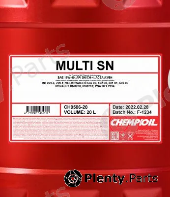 SCT - Mannol CH9506-20 — Engine Oil CHEMPIOIL MULTI SN 15W-40