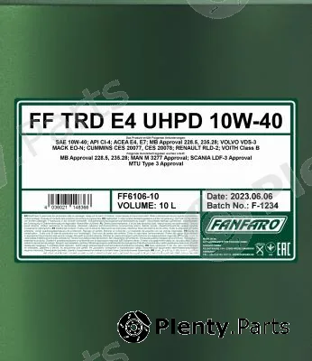 SCT - Mannol FF6106-10 — Engine Oil FANFARO TRD E4 UHPD 10W-40