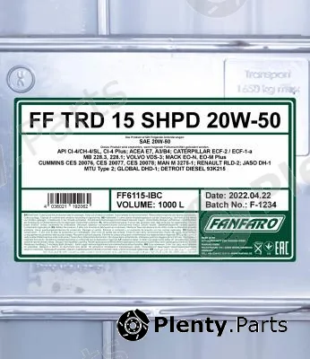 SCT - Mannol FF6115-IBC — Engine Oil FANFARO TRD 15 SHPD 20W-50