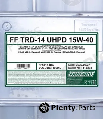SCT - Mannol FF6114-IBC — Engine Oil FANFARO TRD-14 UHPD 15W-40