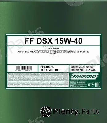 SCT - Mannol FF6402-10 — Engine Oil FANFARO DSX 15W-40